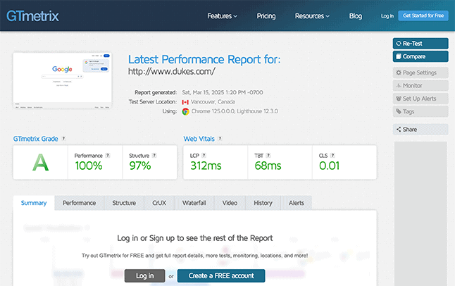 gt metrix speed score optimisation